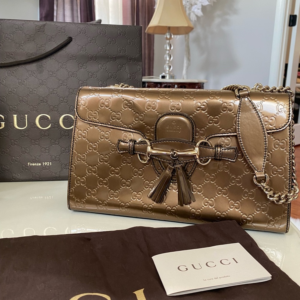 Gucci Emily Guccissima Shoulder Bag